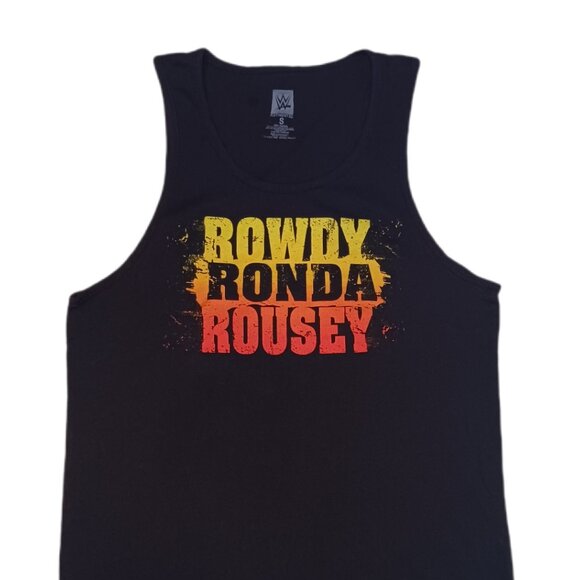 WWE Rowdy Ronda Rousey Womens Size Small Tank Top Black Sleeveless - Picture 7 of 10